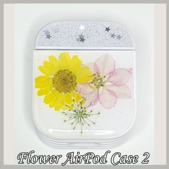 Accessories - Real Flower AirPod Case 2 Yellow & Pink